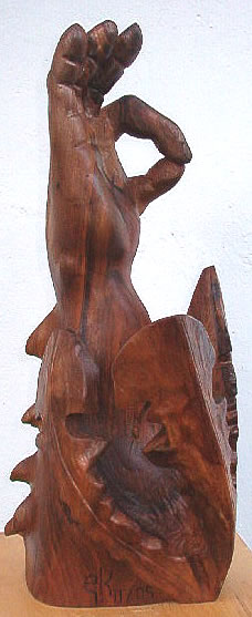 "Inana Mudra II" - Holzskulptur 