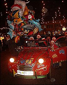 Riesen-Luftballons in der 2CV-Lilli