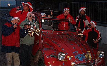 Rast f�r die Weihnachtsmann-Helfer